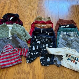 Lot of 17 clothes Old Navy Baby Boys mixed assorted jacket pants 0-3 months m